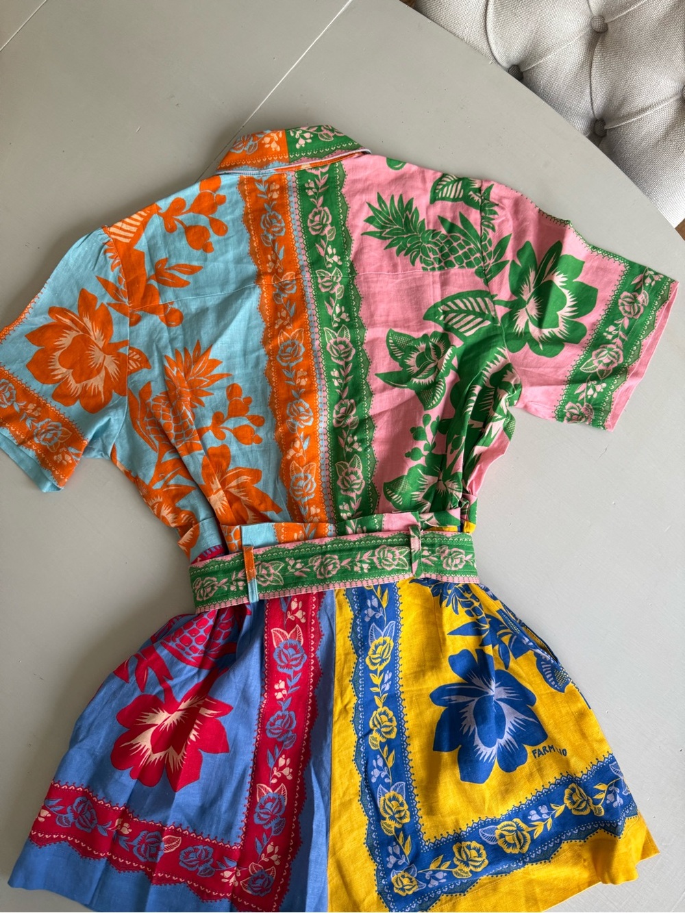 NEW FARM Rio Lace Garden Mix Scarves Romper SIZE medium - Picture 7 of 13